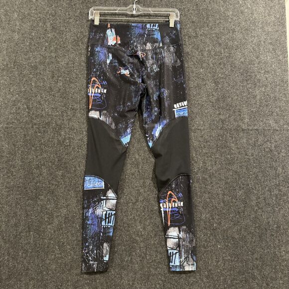 Nike Leggings Women's Small Blue Dri-Fit Abstract Print Athletic Gym Pants - Picture 8 of 10